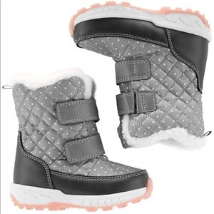 Carter’s Toddler Little Girls Fonda Velcro Faux Fur Winter Snow Boots size 8